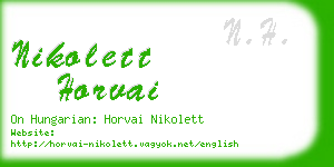 nikolett horvai business card